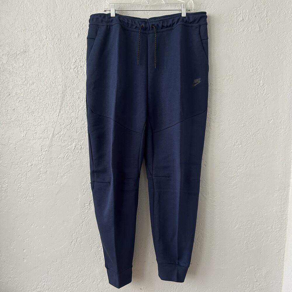 NIKE Tech Fleece Jogger Pants 2XL Mens Navy Tapered Sweatpants Sportswear NWT